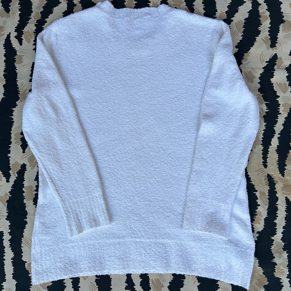 BANANA REPUBLIC Women’s Cotton Blend Crewneck Pullover White Sweater Size: L - Picture 7 of 10